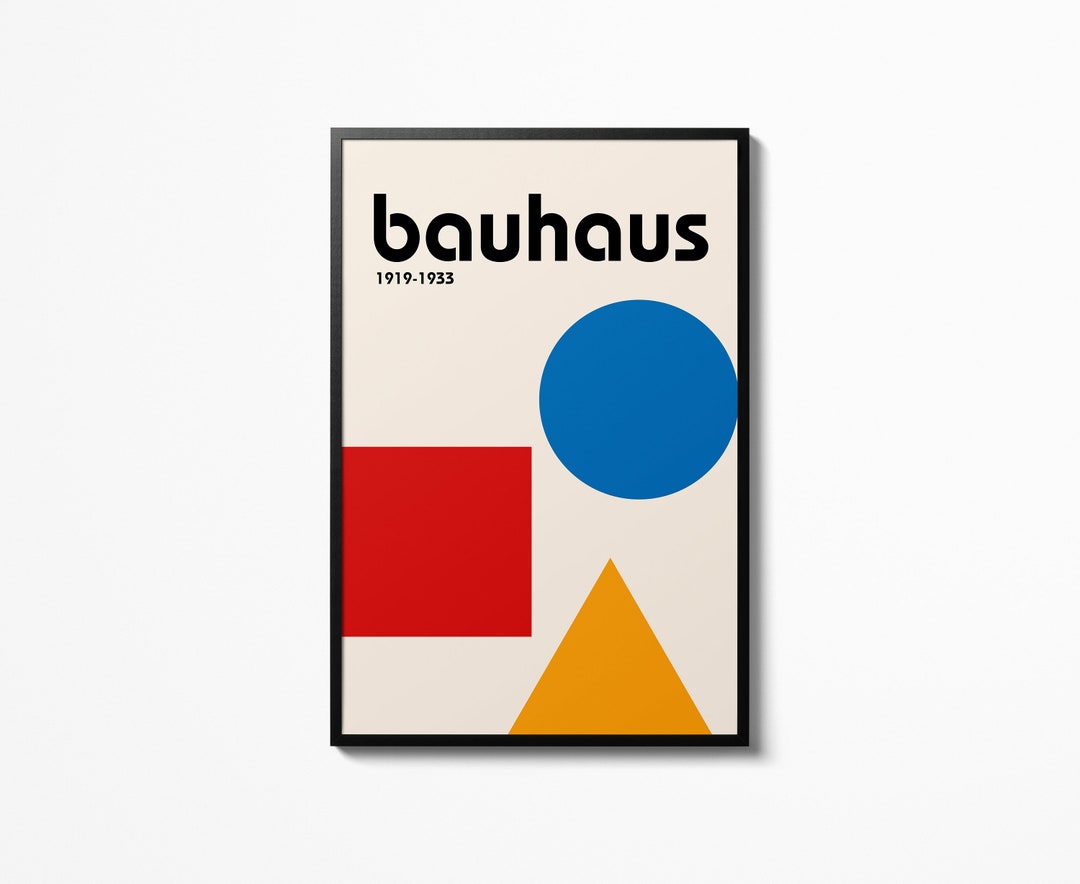 Bauhaus Abstract Poster Multicolor Wall Art Exhibition Museum Print ...