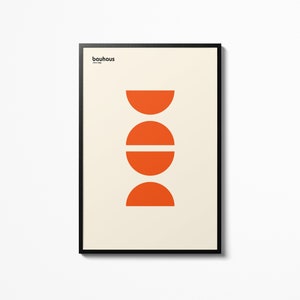 Póster de semicírculos Bauhaus Impresión de arte mural Bauhaus Exposición Accesorios de decoración del hogar