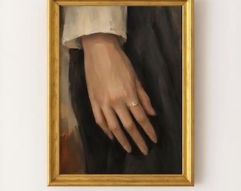 Hand Close-up Poster - Hand Wall Art - Minimalist Figure Print - Modern Neutral Decor - Contemporary Living Room Artwork