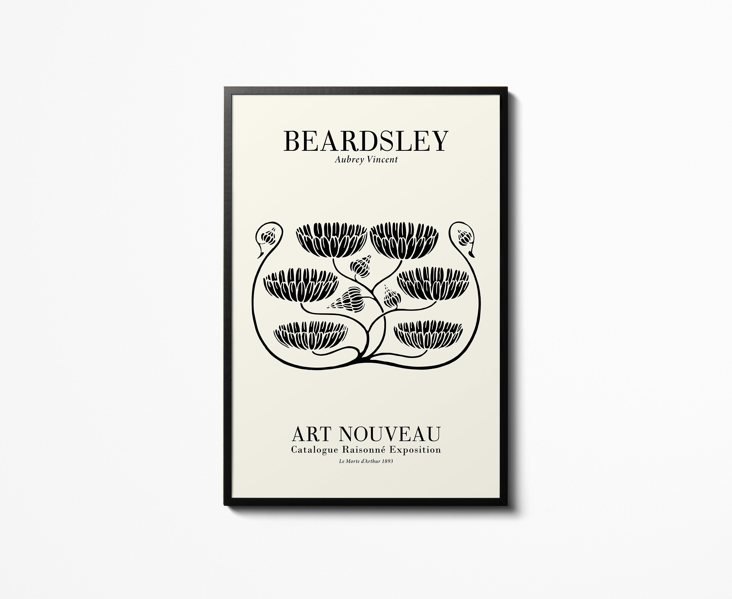 Beardsley Art Nouveau Poster Aubrey Vincent Vintage Abstract Art Exhibition Exposition Wall Hanging Print Home Decor