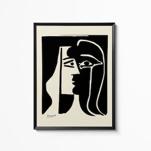 Manifesto della mostra del Museo d'arte "Il bacio di Picasso" da appendere alla parete, stampa di Pablo Picasso, accessori per la casa