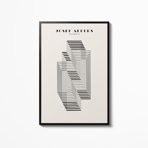 Josef Albers Ascension Poster Abstract Wall Hanging Art Exhibition Vintage Print