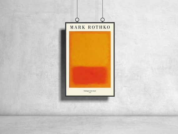 Mark Rothko Orange Poster Wandkunst, Wandbehang Museum Ausstellung Druck,  Wohnkultur Bild Zubehör