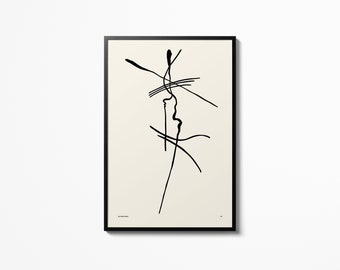 Wassily Kandinsky Abstract Lines Poster Art exhibition Home Decor Sketch Museum Art Print Wall Art