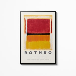 Mark Rothko Poster Print Retrospective Exhibition Guggenheim Museum Wall Art Picture Home Decor