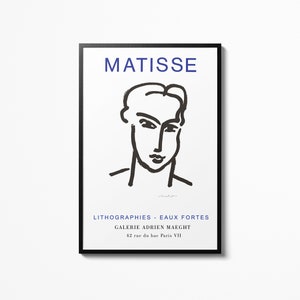 Manifesto della mostra "L'uomo di Henri Matisse" della Galerie Adrie Maeght, Museo d'arte astratta moderna, stampa murale, arredamento per la casa