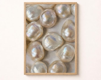 Pearl Collection Poster - Minimalist Luxury Wall Art - Neutral Contemporary Print - Designer Home Decor - Fashion Artwork