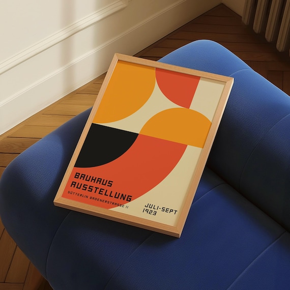 バウハウスのオレンジ色の形、バウハウスのポスター、1923年の