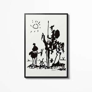 Picasso Don Quichotte, Pablo, tenture murale, musée d'art, exposition, impression de Picasso, décoration d'intérieur, photo, accessoires de peinture
