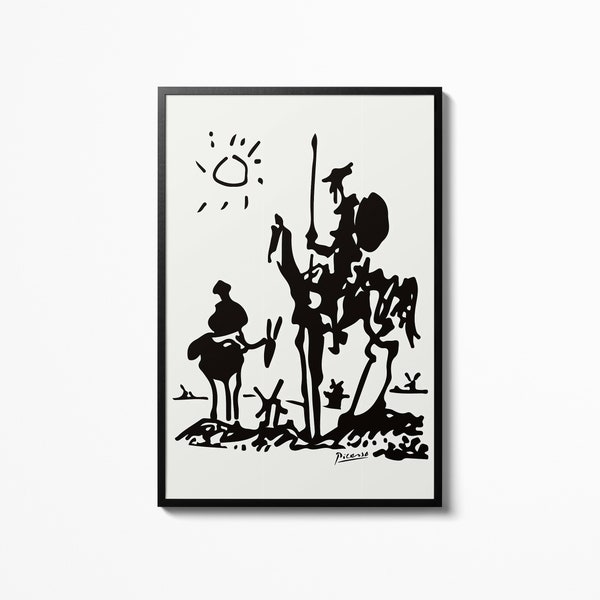 Picasso Don Quixote Poster Pablo Wall Hanging Art Museum Exhibition Picasso Print Home Decor Picture Painting Accessories