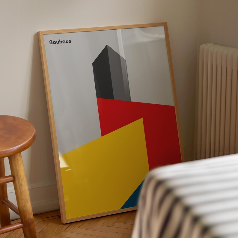 Bauhaus Multicolor Poster Art Exhibition Print Weimar 1923 Herbert ...