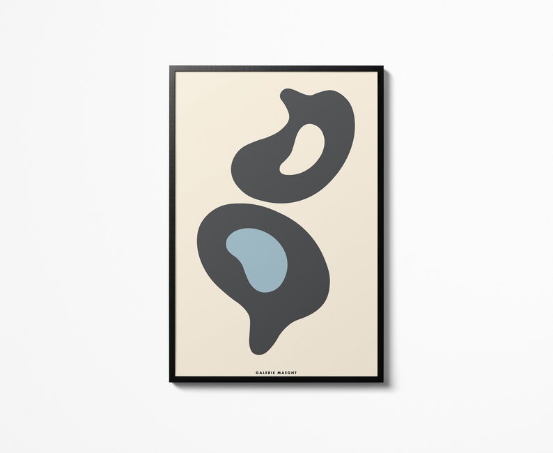 Jean Arp Poster Abstract Home Decor Vintage Wall Art Exhibition Museum Gallery Hans Arp Print Wall Hanging image 1