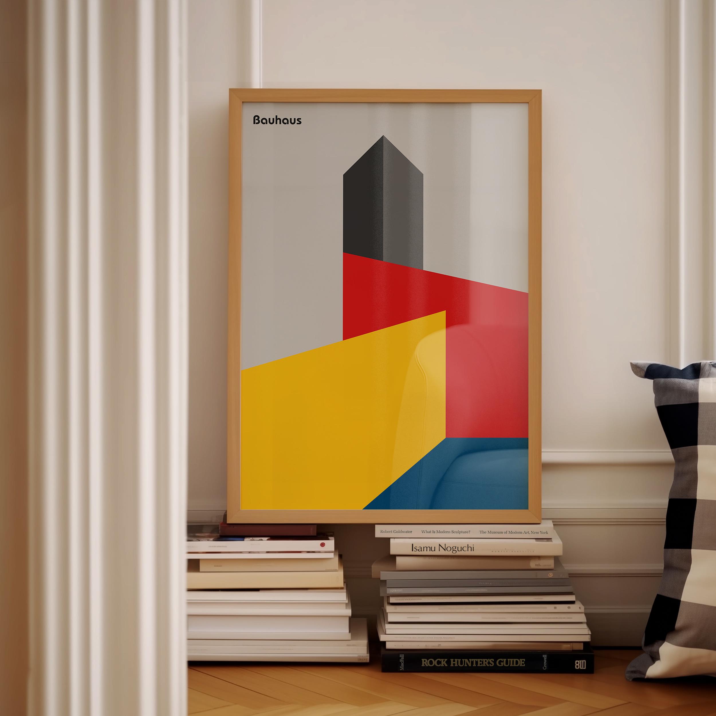 Bauhaus Multicolor Poster Art Exhibition Print Weimar 1923 Herbert ...