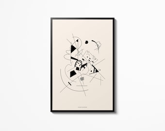 Wassily Kandinsky Line Art Poster Black Art exhibition Home Decor Sketch Museum Art Print Wall Art Galerie Maeght