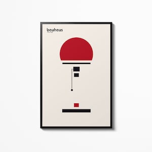 Bauhaus Lamp Poster 100 anni Walter Gropius Astratto parete sospesa Art Exhibition Stampa