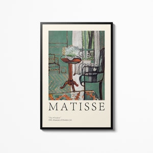 Henri Matisse The Window Poster Museum Art Exhibition Matisse Art Print Matisse the Cut Outs Wall Hanging Home Decor Accessories