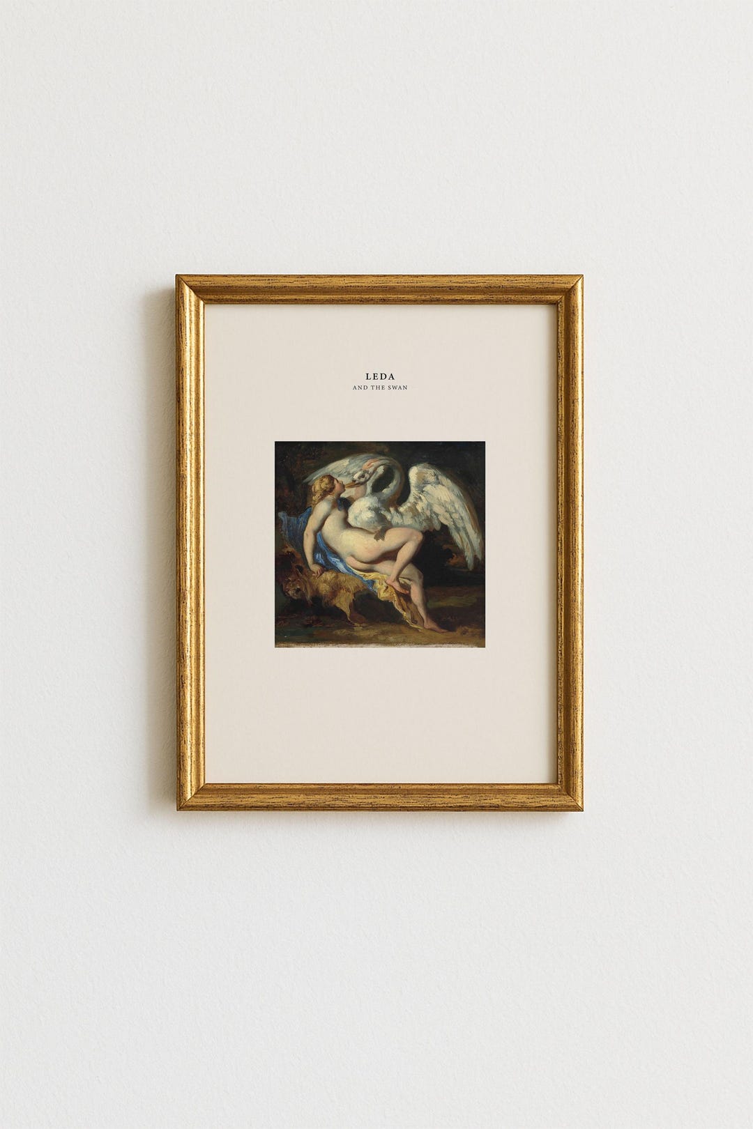 Leda and the Swan Poster - Mythological Classical Art Print ...
