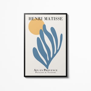 Manifesto della mostra d'arte "Sun Art" di Henri Matisse, stampa murale "Matisse" di Berggruen & Cie, arredamento moderno astratto per la casa