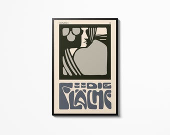 Die Fläche Poster Vintage Museum Art Exhibition Abstract Print Wall Hanging