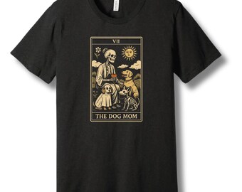 Dog Mom Tarot Card T-Shirt | Witchy Halloween Gift