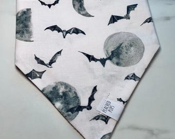 Halloween Hundehalstuch | Fledermaus Hundehalstuch | Hunde Outfit | Herbst-Haustier-Bandana