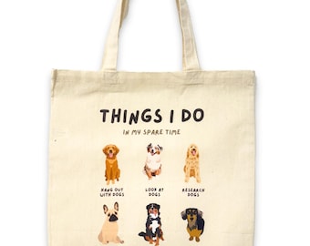 Hunde Mama Tragetasche | Hunderasse lustige Geldbörse | Canvas Tragetasche für Hundebesitzer | Hunde Mama Tasche | Hundeliebhaber Geschenk | Hunde Mama Geschenk