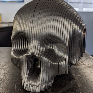 Planos de corte DXF de calavera 3D