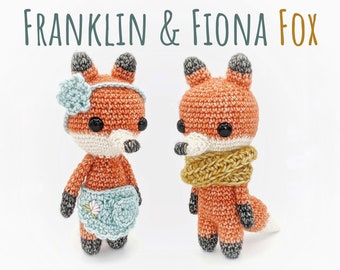 Franklin and Fiona Fox Crochet Pattern/Crochet Fox