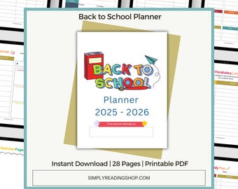 Back to School Planner | Journal for Families – Family Organization, Goal Setting & Study Support for All Grade Levels