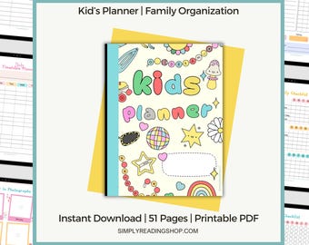 Back to School Family Planner, Family Organization from Birthdays, Field Trips, and a ton of Habit Trackers