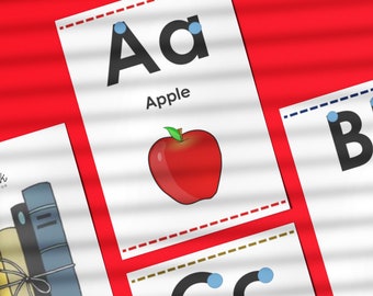 Alphabet Flashcards, Preschool Kindergarten Early Learning Resources, Digital Flashcards, ABCs, Digraphs