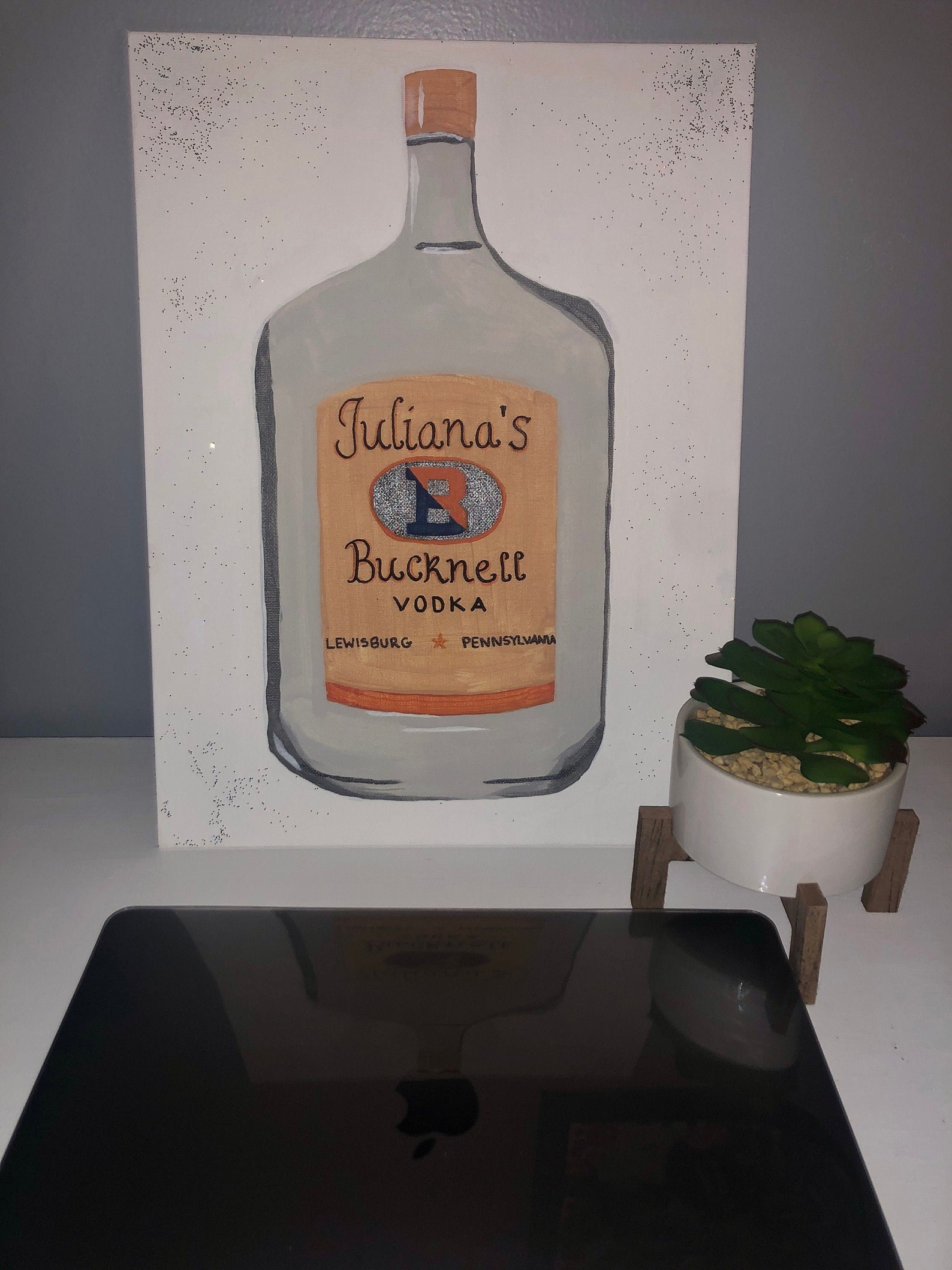 Custom Liquor Bottle Canvas Painting Etsy