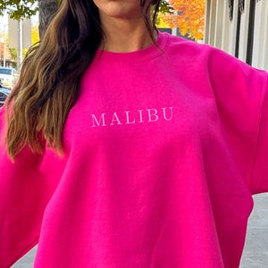 Malibu Sweatshirt Trendy Crewneck Preppy Sweatshirt California Sweatshirt Trendy Clothes Preppy Clothes Aesthetic Clothes Oversized Crewneck