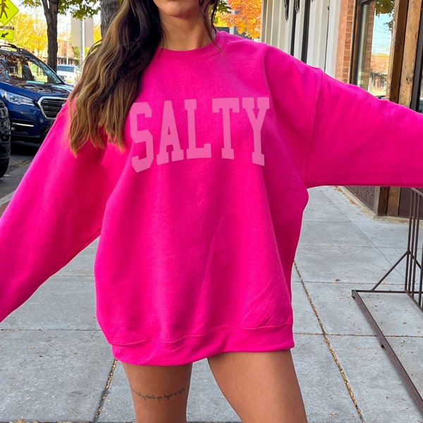 Salty Sweatshirt, Beachy Sweatshirt, Summer Sweatshirt, Coconut Girl Sweatshirt, Christian Crewneck,  Beach Sweatshirt, Teenage Girl Gift