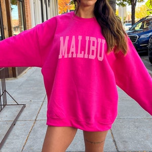 Malibu Sweatshirt Trendy Crewneck Preppy Sweatshirt California Sweatshirt Trendy Clothes Preppy Clothes Aesthetic Clothes Oversized Crewneck