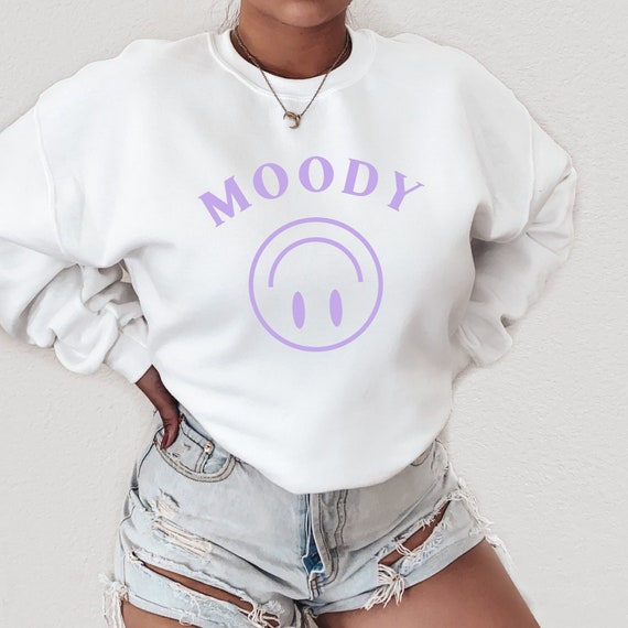 Moody Crewneck Preppy Sweatshirt Trendy 