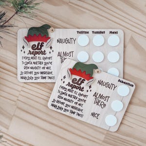 エルフレポートサイン | クリスマスアクティビティ | キッズアクティビティ | エルフメッセージボード | ホワイトボードサイン | ホワイトボードボード | クリスマスアクティビティ
