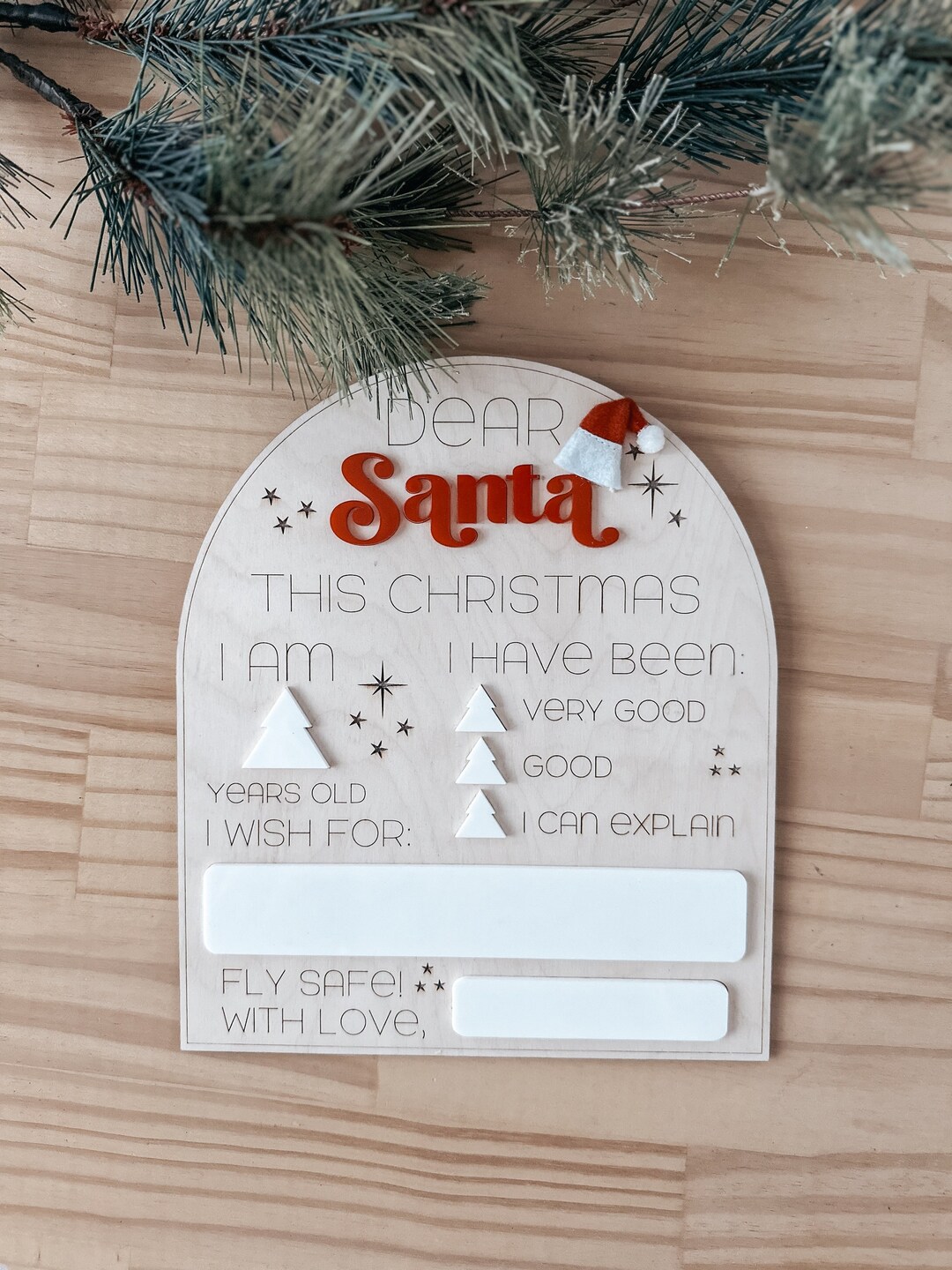 Santa Letter Reusable | Dear Santa Letter | Christmas Wish List