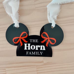 Mouse Ears Stroller Tag | Park Stroller Tag | Theme Park Name Tag | Personalized Name Sign | Stroller Spotter | Stroller Identifier Tag