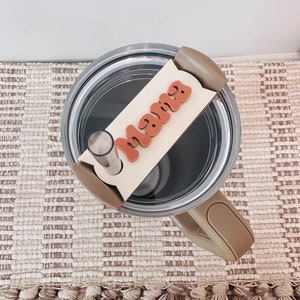 Custom Name Plate Topper | Stanley cup Accessories | Stanley cup Name Tag | 40 oz Name Plate for Stanley Cup | Straw Topper | Personalized