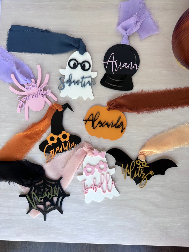 Boo Basket Tag | Custom Name Tag | Personalized Keychain| Acrylic Name ...