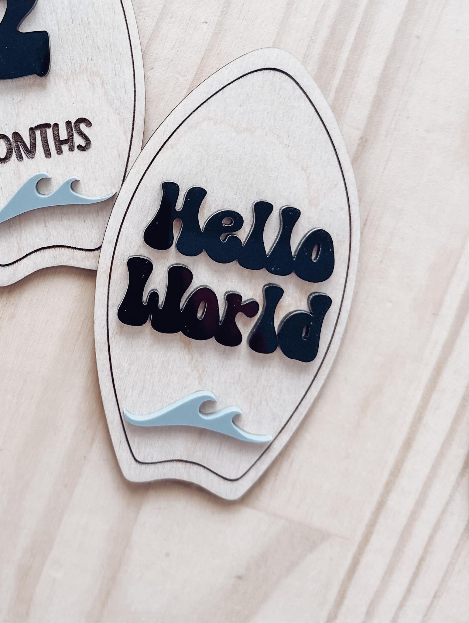 Surf Milestone Sign for Baby | Baby Girl Gift | Monthly Baby Picture ...