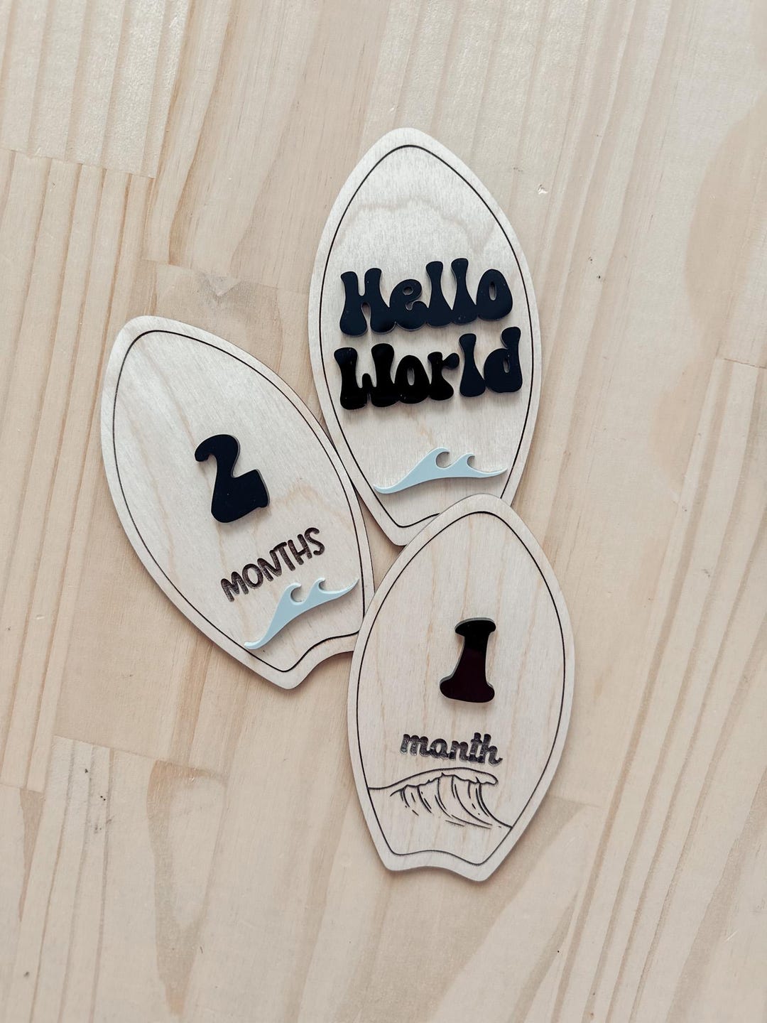 Surf Milestone Sign for Baby | Baby Girl Gift | Monthly Baby Picture ...