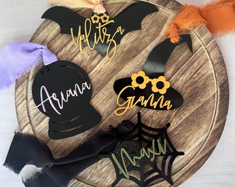 Halloween Basket Tag | Custom Name Tag | Personalized Keychain| Acrylic Name Tag | Kids Name Tag | Basket Tag | Halloween Tag | Pumpkin Tag