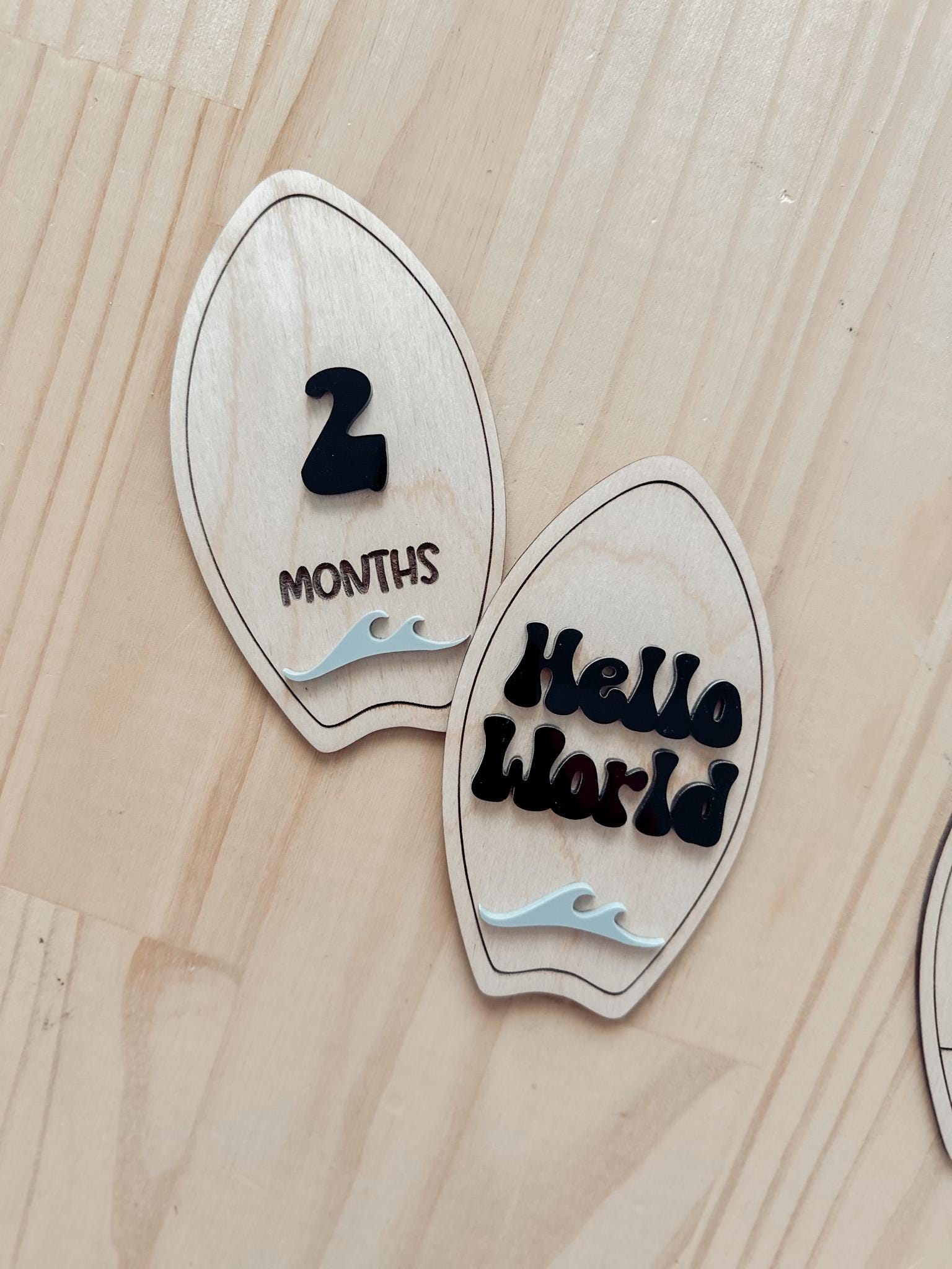 Surf Milestone Sign for Baby | Baby Girl Gift | Monthly Baby Picture ...