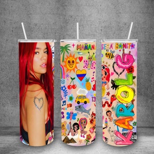 Karol G - Mañana Sera Bonito Sublimação 20oz Tumbler PNG, reto e cônico, arquivos digitais.
