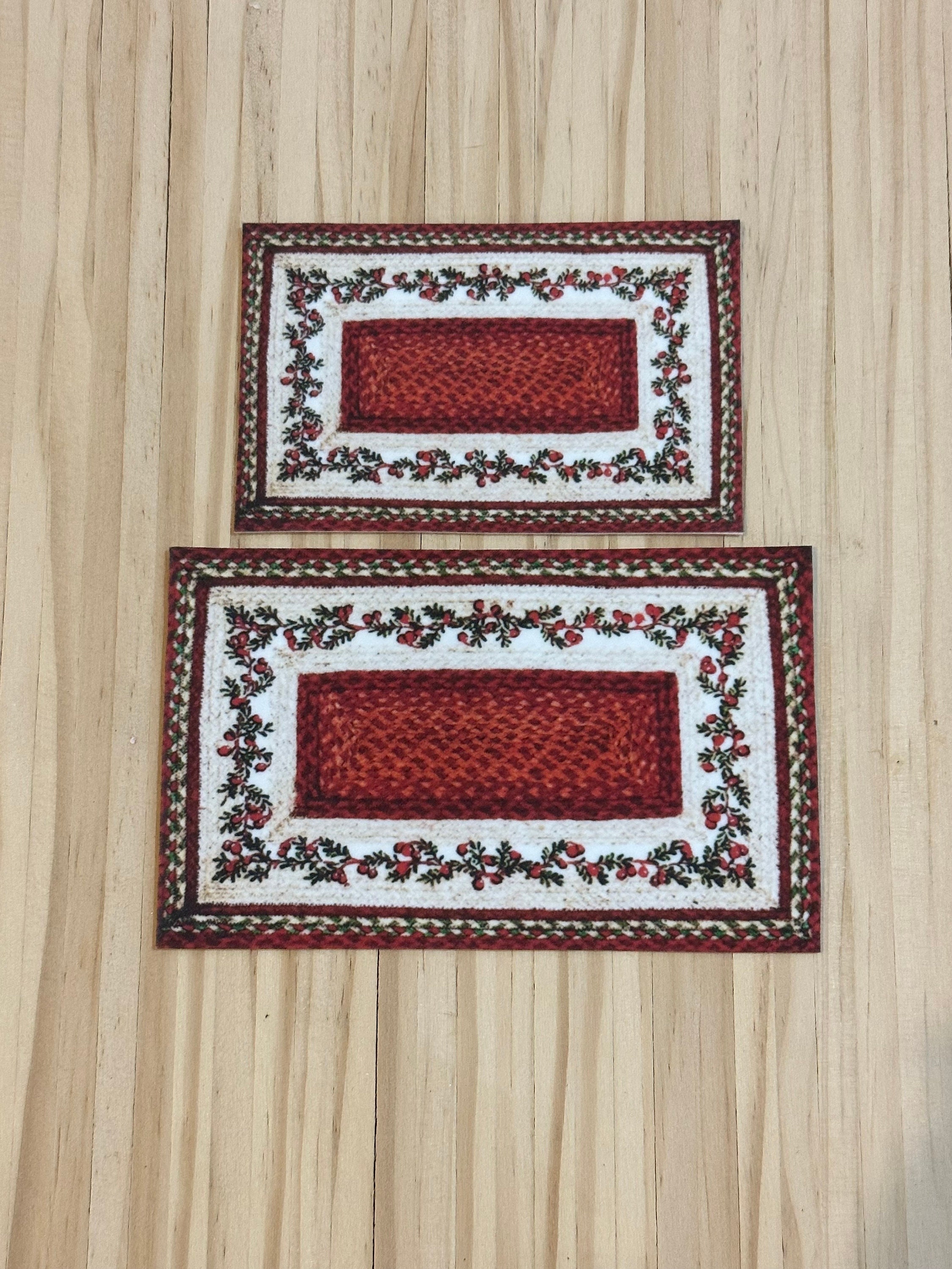 Set di 2 tappetini da cucina pupazzo di neve natalizio, tappeto