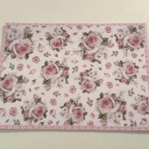 Dollhouse Miniature - Pink Floral Rug - 1:12 scale