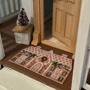Puppenhaus Miniatur Weihnachten Fußmatte Fußmatte