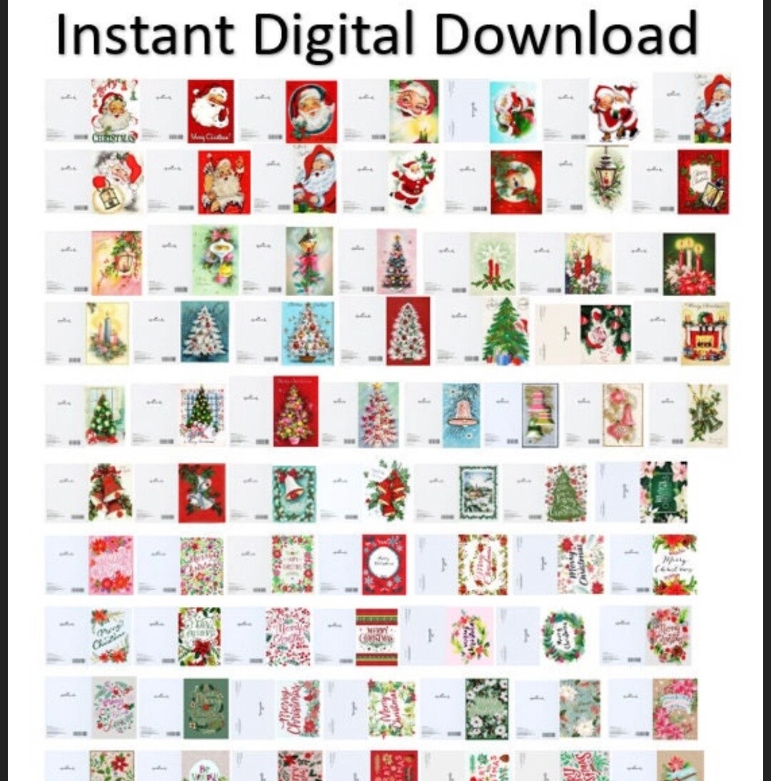 1:12 Dollhouse Miniature Digital Download - Christmas Cards Printable ...